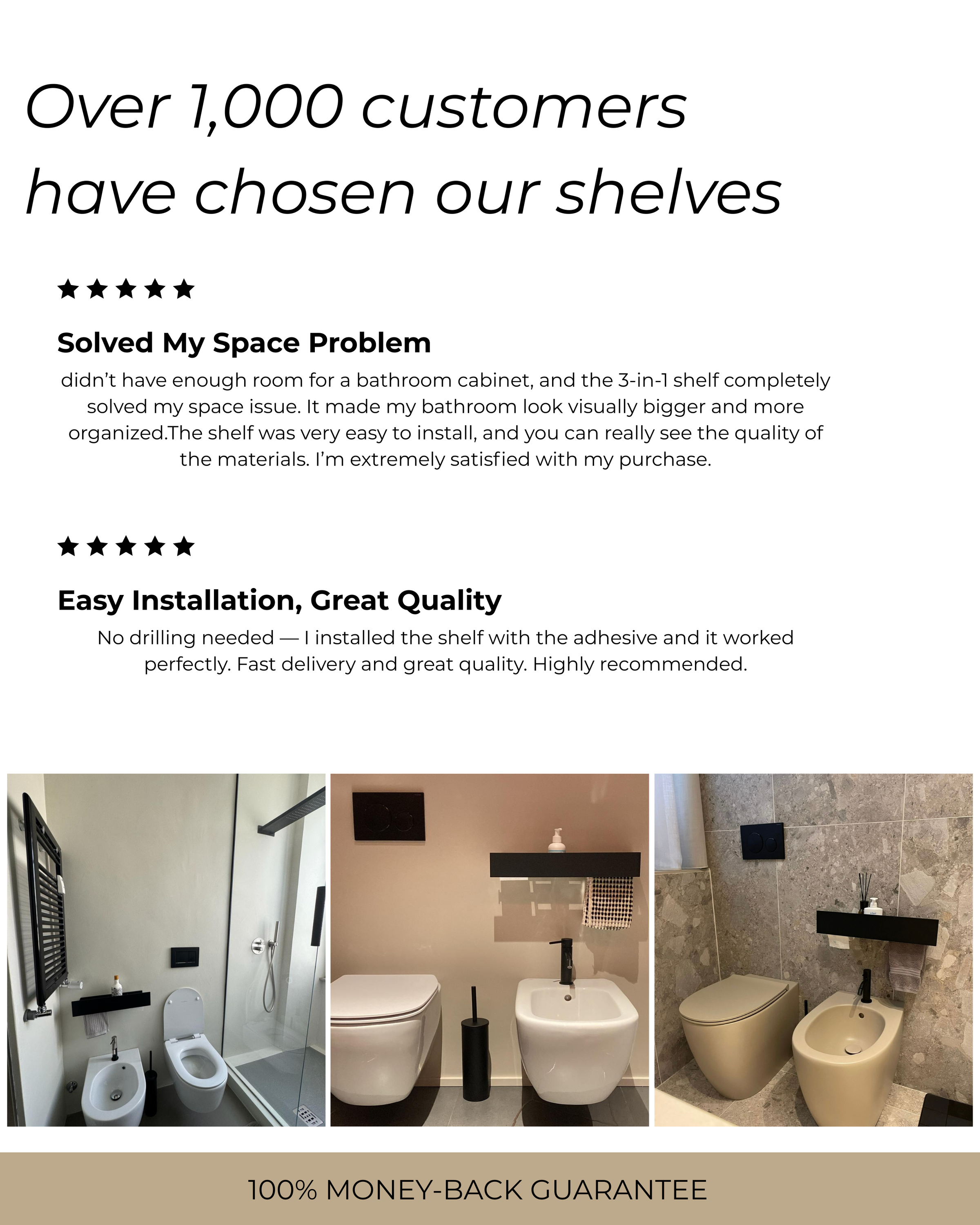 3-in-1 Bathroom Shelf